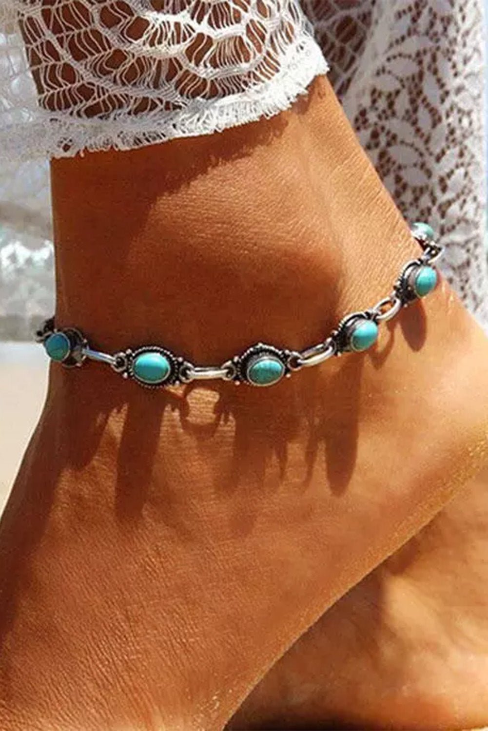 Sky Bohemian Casual anklet - Hello Beautiful BoutiqueJewelryThreaded Pear