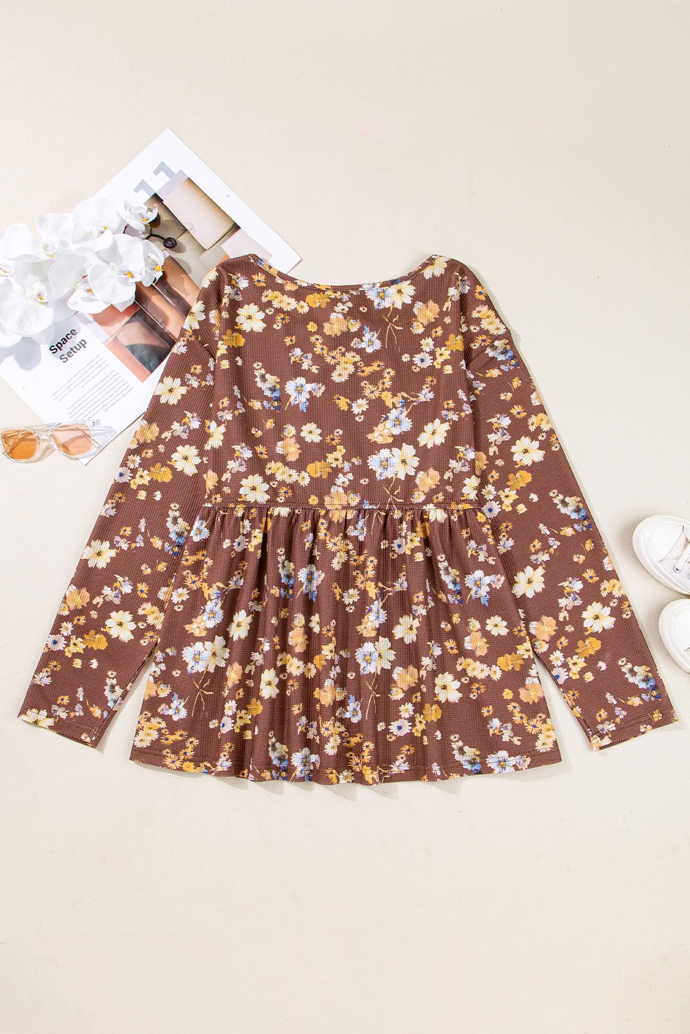 Skye Sleeve Babydoll Blouse Long Sleeve PLUS Top - Hello Beautiful BoutiquePlus Size Blouses & ShirtsThreaded Pear