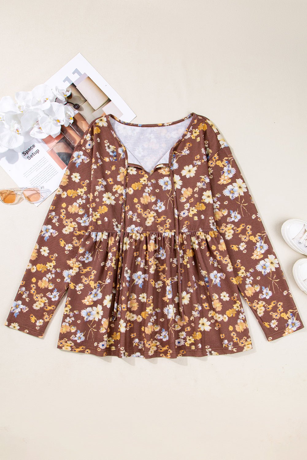 Skye Sleeve Babydoll Blouse Long Sleeve PLUS Top - Hello Beautiful BoutiquePlus Size Blouses & ShirtsThreaded Pear