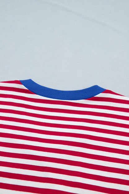 Skye Stripe Trim Tee Set - Hello Beautiful BoutiqueShort SetsThreaded Pear