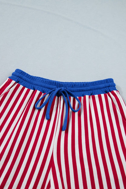 Skye Stripe Trim Tee Set - Hello Beautiful BoutiqueShort SetsThreaded Pear