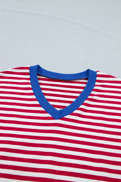Skye Stripe Trim Tee Set - Hello Beautiful BoutiqueShort SetsThreaded Pear