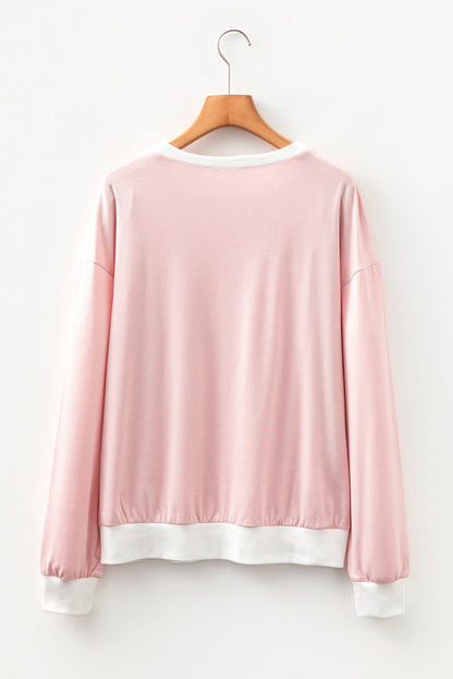 Skyler Contrast Edge Patchwork Long Sleeve Top - Hello Beautiful BoutiqueLong Sleeve TopsThreaded Pear