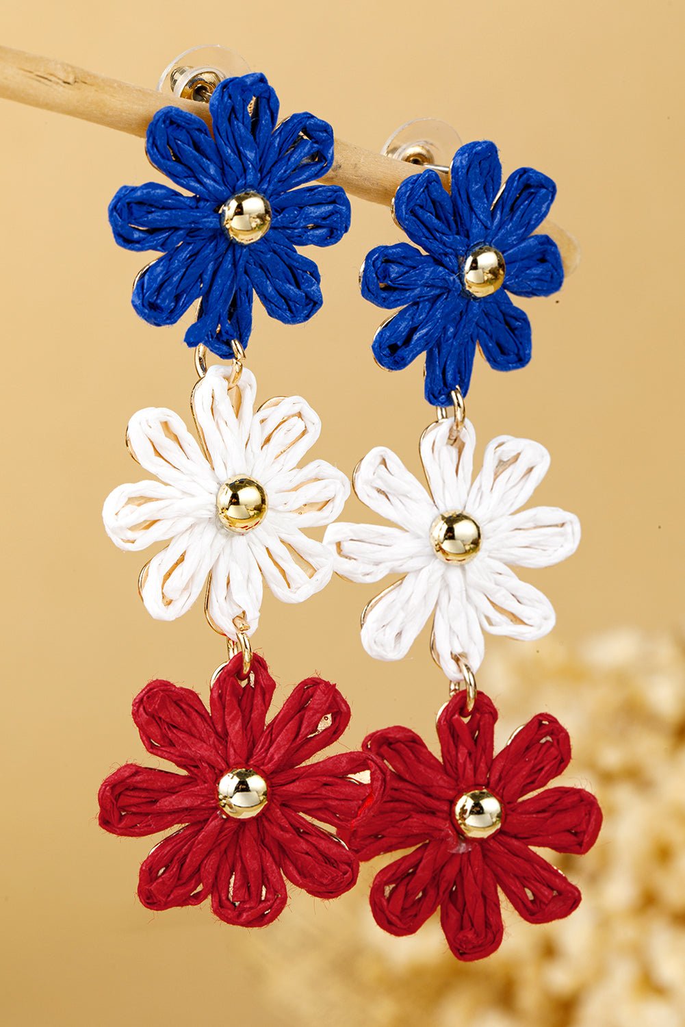 Skyler Flowers Stud Dangle Earrings - Hello Beautiful BoutiqueJewelryThreaded Pear