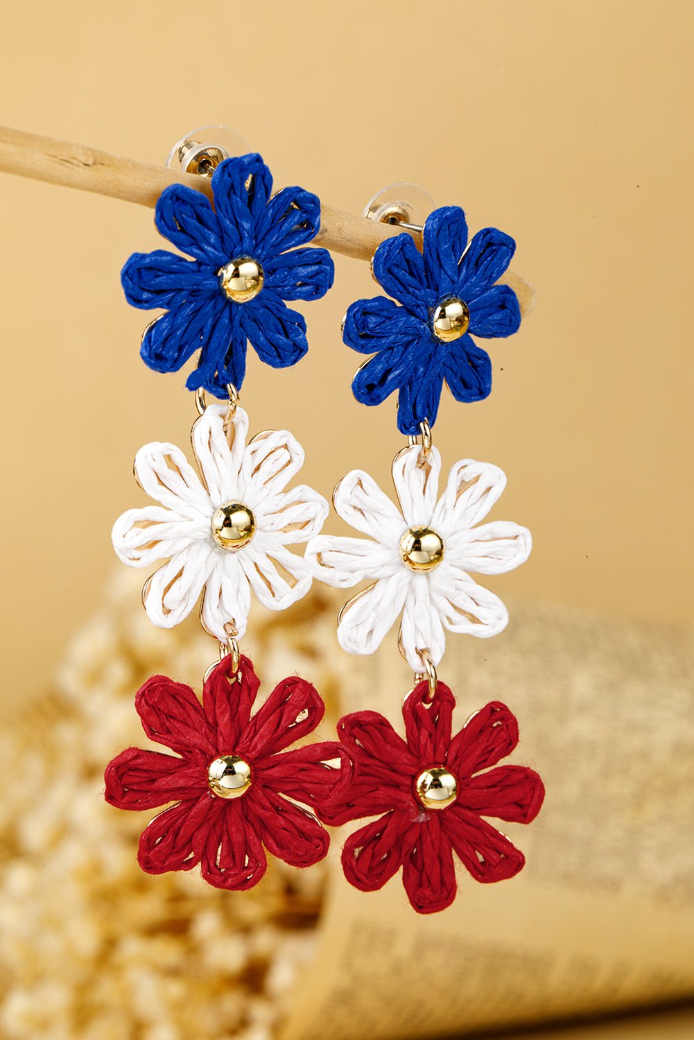 Skyler Flowers Stud Dangle Earrings - Hello Beautiful BoutiqueJewelryThreaded Pear