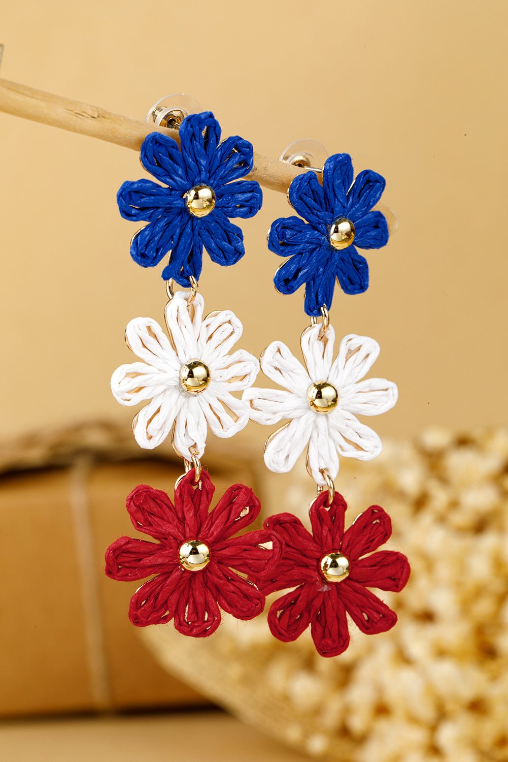 Skyler Flowers Stud Dangle Earrings - Hello Beautiful BoutiqueJewelryThreaded Pear