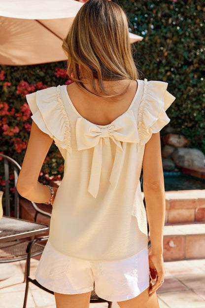 Sloan Back Ruffled Sleeveless Top - Hello Beautiful BoutiqueTank TopsThreaded Pear