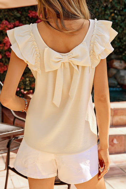 Sloan Back Ruffled Sleeveless Top - Hello Beautiful BoutiqueTank TopsThreaded Pear