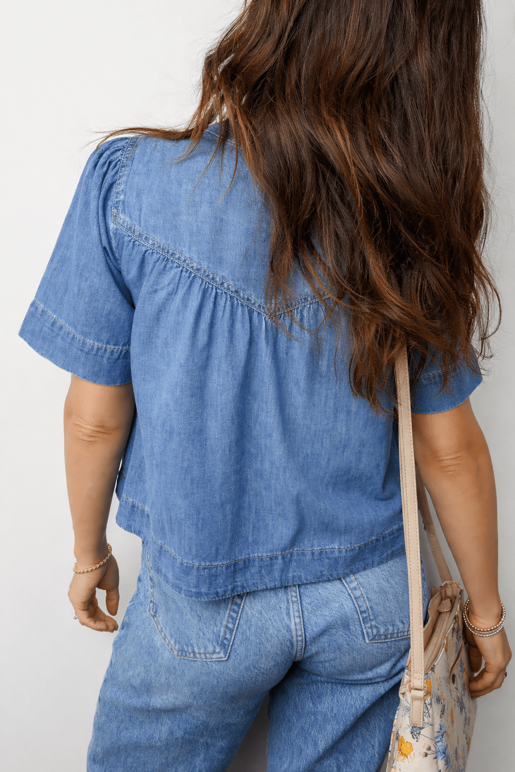 Sloane Half Short Sleeve Top - Hello Beautiful BoutiqueBlouses & ShirtsThreaded Pear