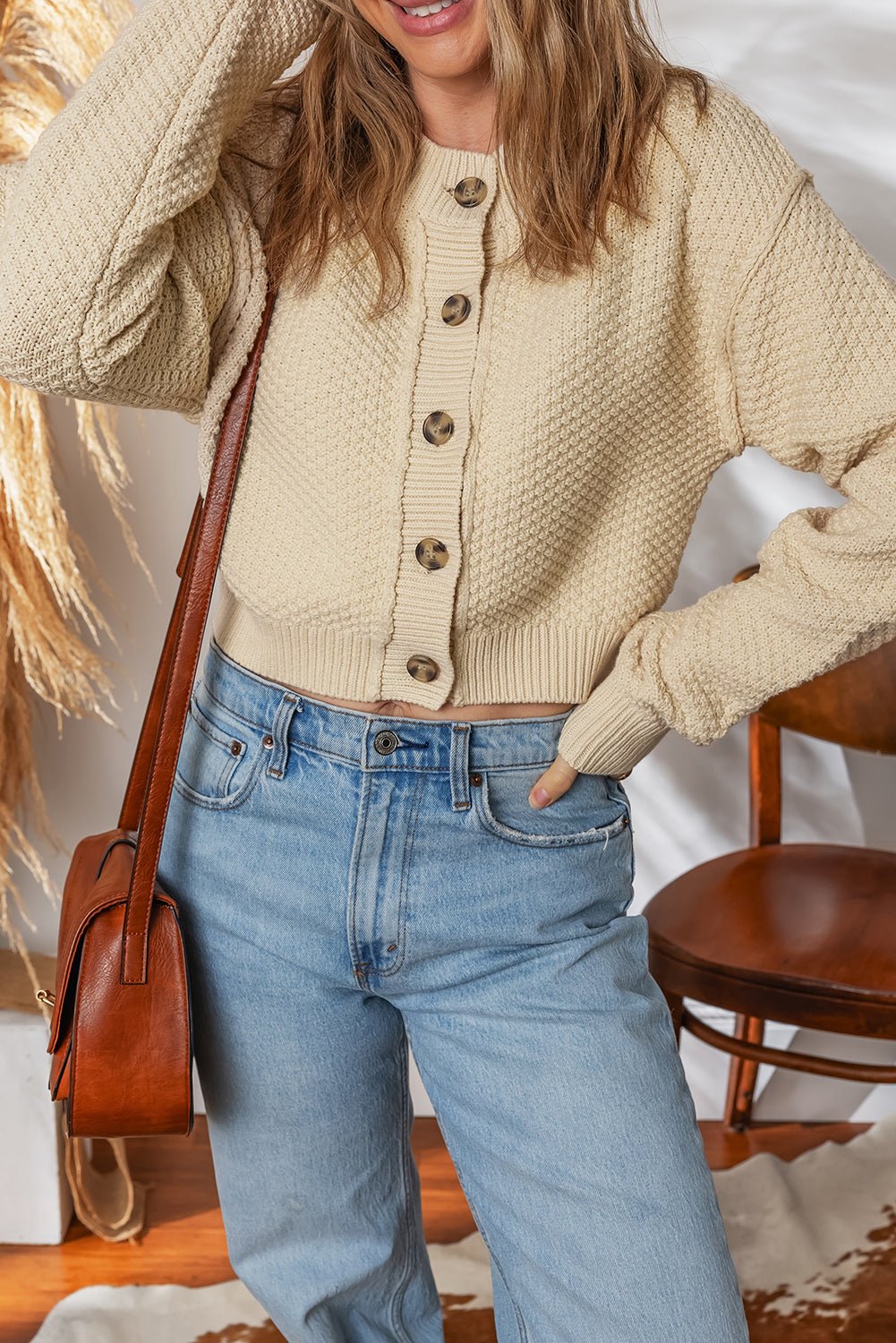 Sofia Front Cropped Cardigan Sweater - Hello Beautiful BoutiqueCardigansThreaded Pear