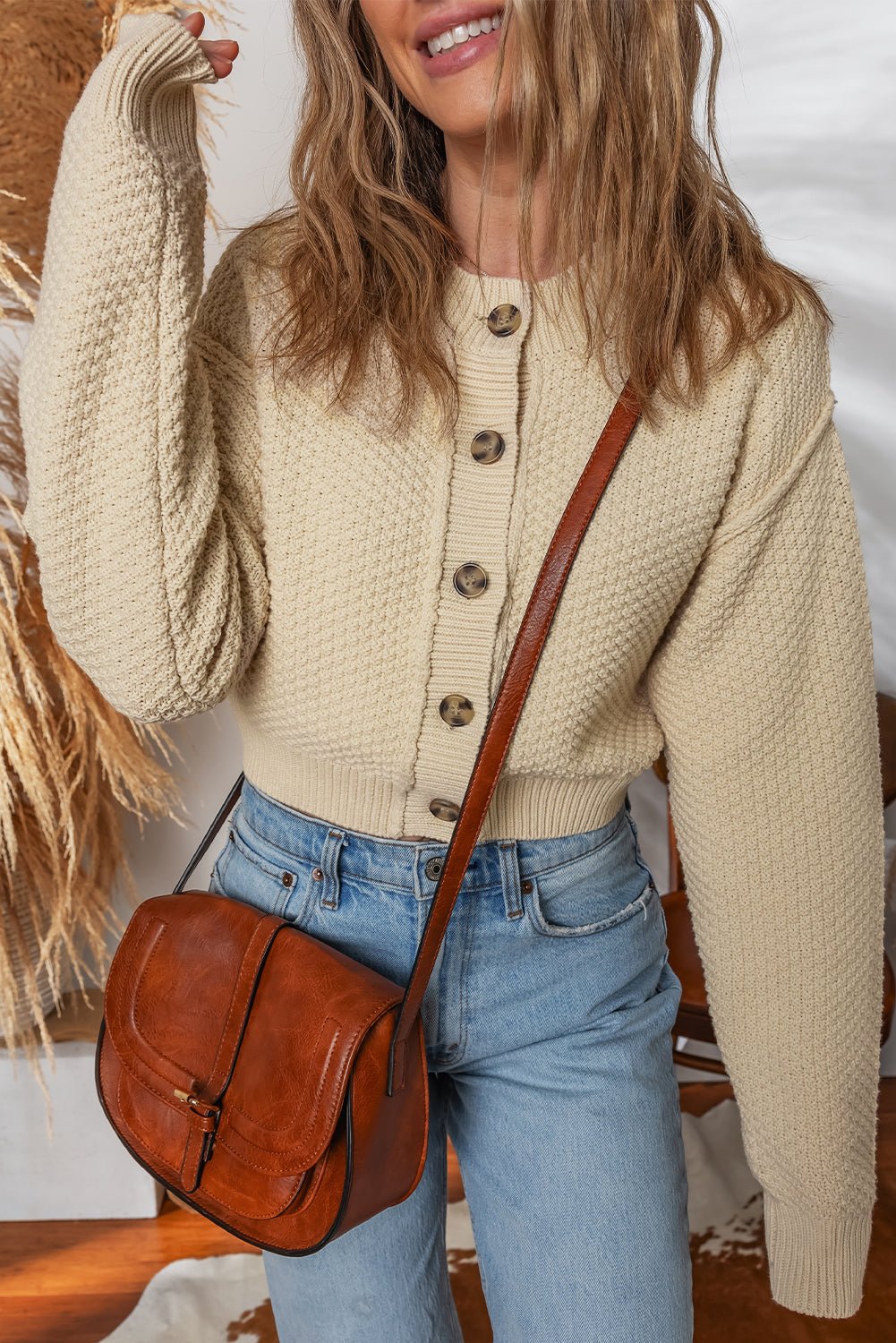 Sofia Front Cropped Cardigan Sweater - Hello Beautiful BoutiqueCardigansThreaded Pear