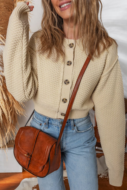 Sofia Front Cropped Cardigan Sweater - Hello Beautiful BoutiqueCardigansThreaded Pear
