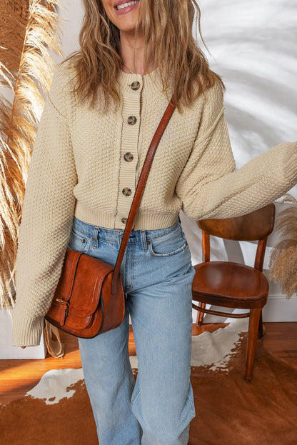 Sofia Front Cropped Cardigan Sweater - Hello Beautiful BoutiqueCardigansThreaded Pear