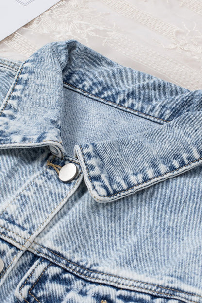 Sofibelle Distressed Raw Hem Jacket - Hello Beautiful BoutiqueBlank ApparelThreaded Pear