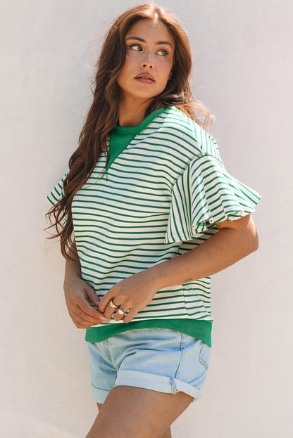 Sol Ruffle Short Sleeve Top - Hello Beautiful BoutiqueBlouses & ShirtsThreaded Pear