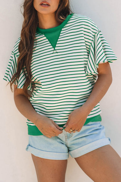 Sol Ruffle Short Sleeve Top - Hello Beautiful BoutiqueBlouses & ShirtsThreaded Pear