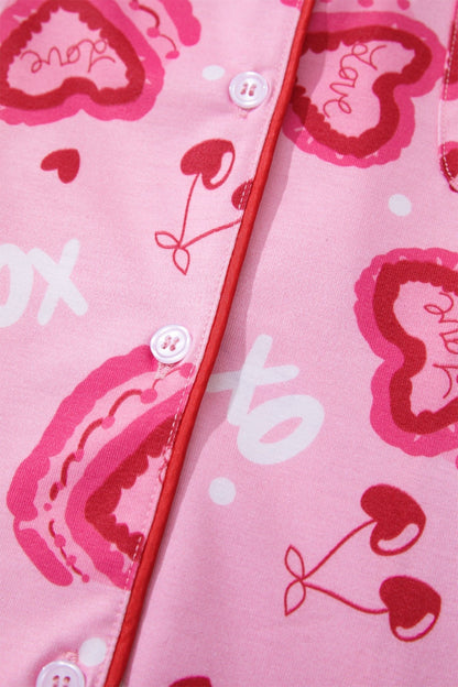 Solana Valentines 2pcs Pajama Set - Hello Beautiful BoutiqueSleepwearThreaded Pear