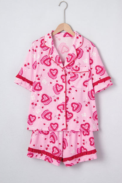 Solana Valentines 2pcs Pajama Set - Hello Beautiful BoutiqueSleepwearThreaded Pear