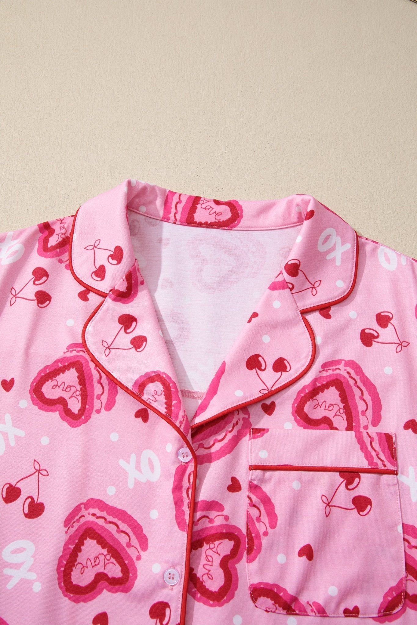 Solana Valentines 2pcs Pajama Set - Hello Beautiful BoutiqueSleepwearThreaded Pear