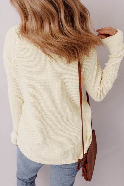 Soleil Knit Half Henley Top - Hello Beautiful Boutique15% OFFThreaded Pear