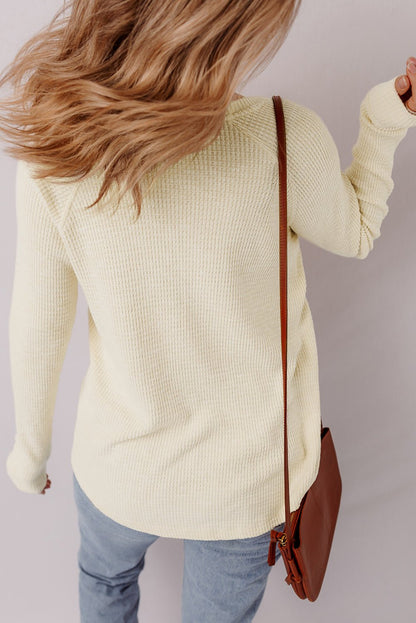 Soleil Knit Half Henley Top - Hello Beautiful Boutique15% OFFThreaded Pear