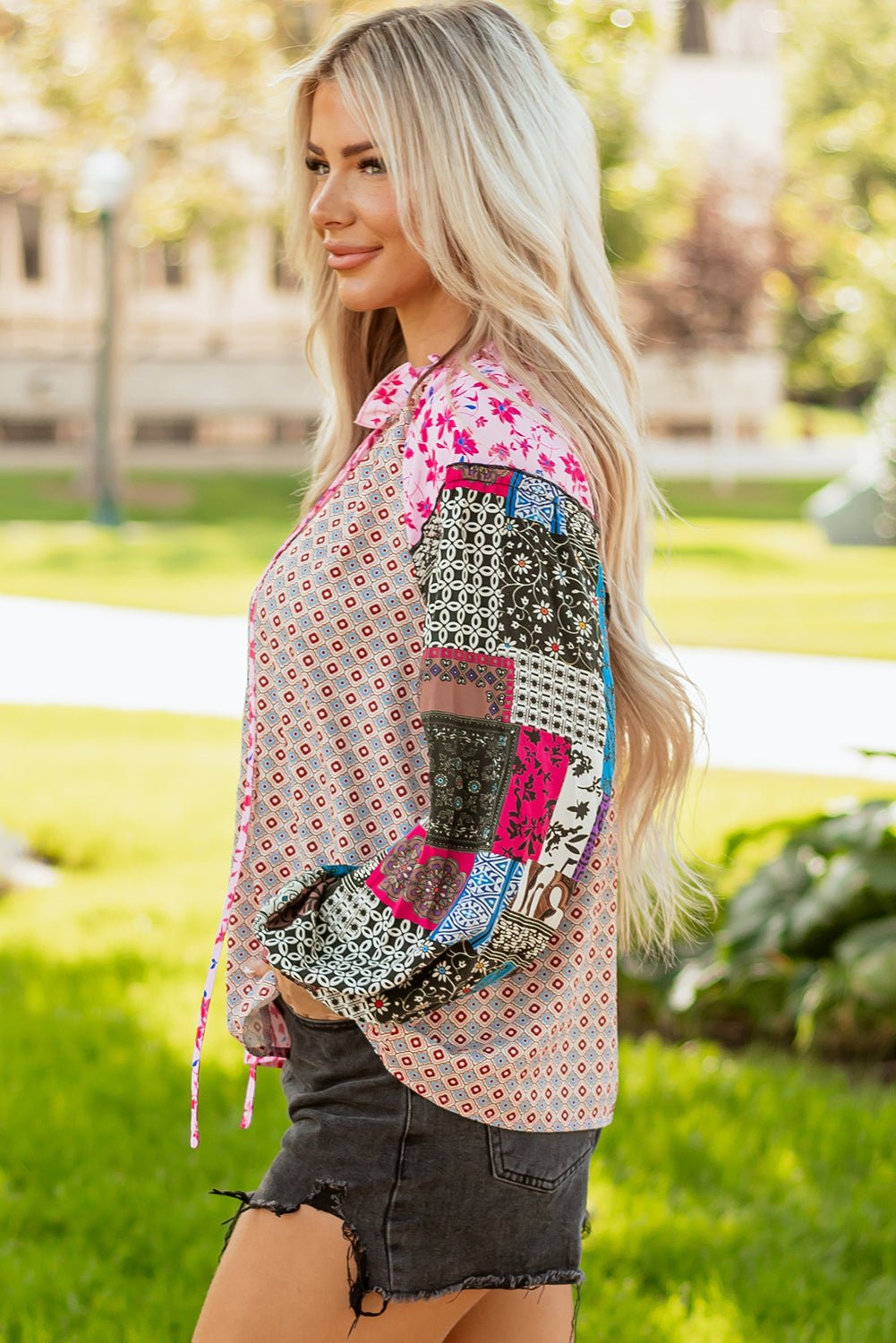 Solirina Shoulder Bubble Sleeve Blouse - Hello Beautiful BoutiqueBlouses & ShirtsThreaded Pear