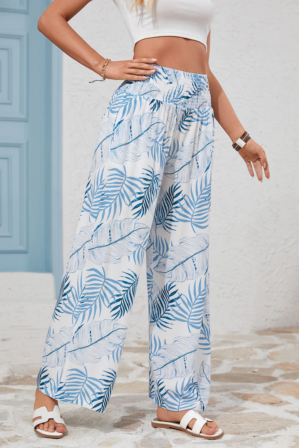 Sophie Waistband Wide Leg Pants - Hello Beautiful BoutiquePants & CulotteThreaded Pear
