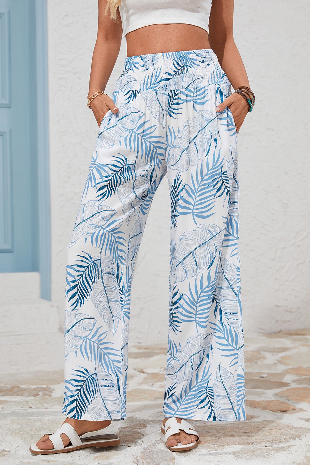 Sophie Waistband Wide Leg Pants - Hello Beautiful BoutiquePants & CulotteThreaded Pear