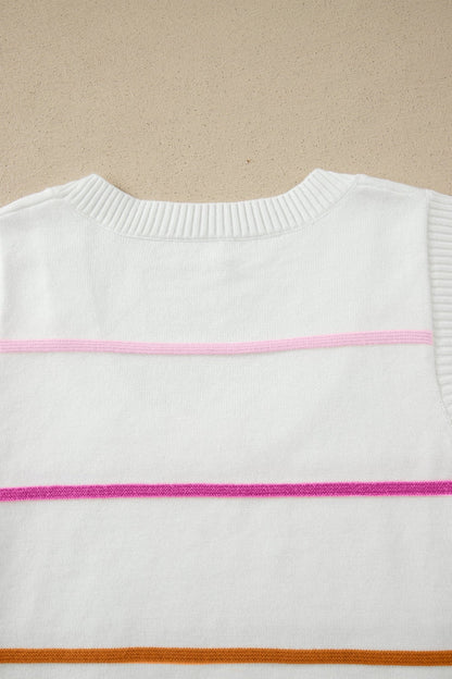 Soraya Stripe Knitted Sweater - Hello Beautiful BoutiqueSweater VestsThreaded Pear