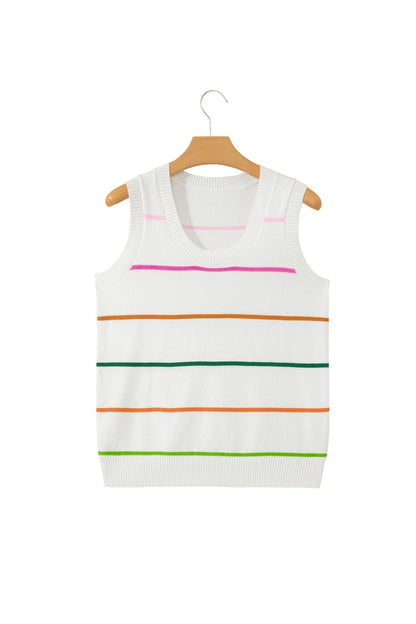 Soraya Stripe Knitted Sweater - Hello Beautiful BoutiqueSweater VestsThreaded Pear