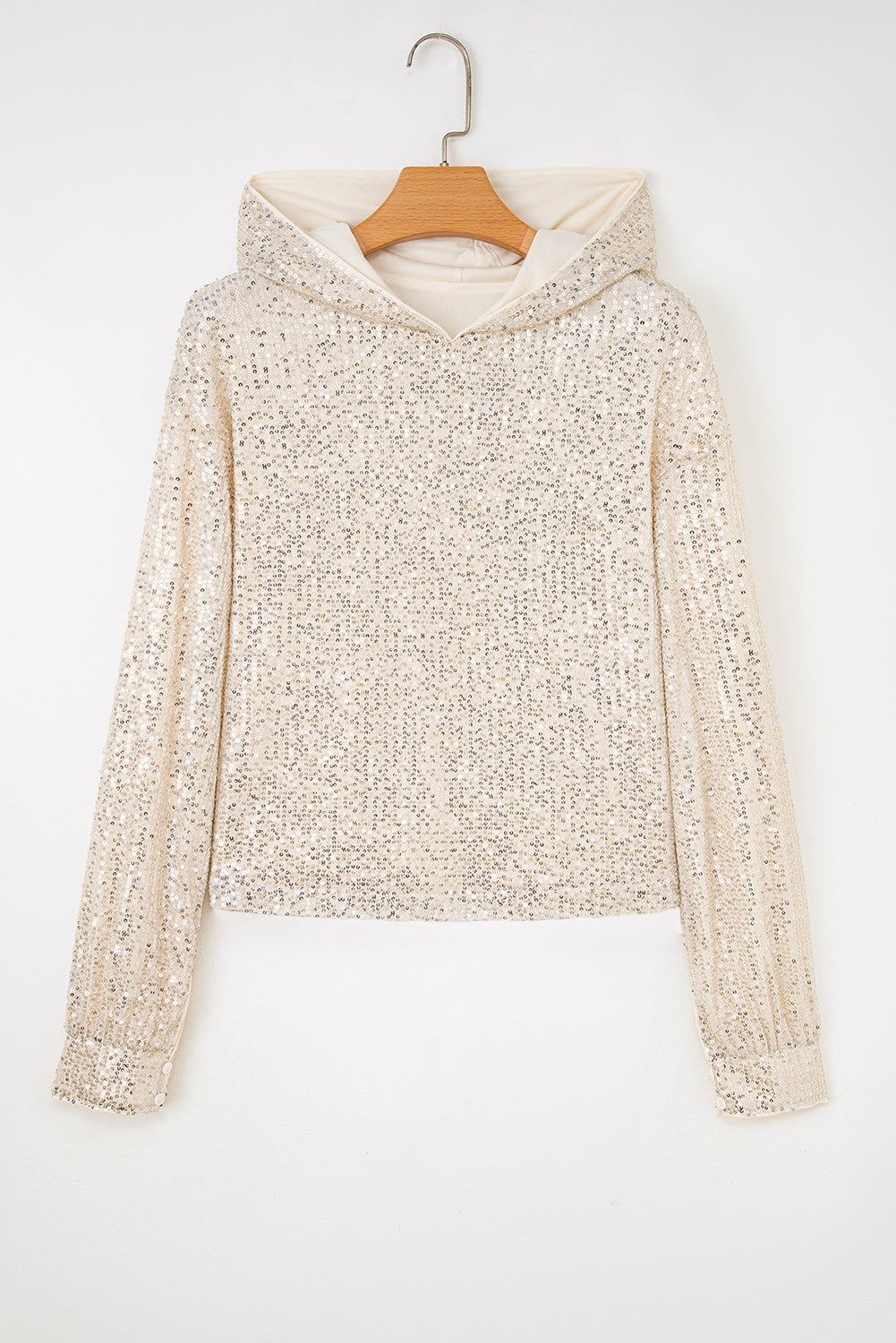 Stella Stream Sequin Hooded Long Sleeve Top - Hello Beautiful BoutiqueLong Sleeve TopsThreaded Pear