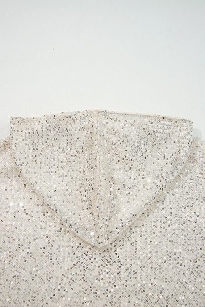 Stella Stream Sequin Hooded Long Sleeve Top - Hello Beautiful BoutiqueLong Sleeve TopsThreaded Pear