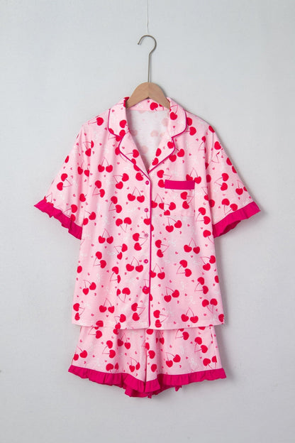Stephanie Edge Short Pajama Set - Hello Beautiful BoutiqueLoungewearThreaded Pear