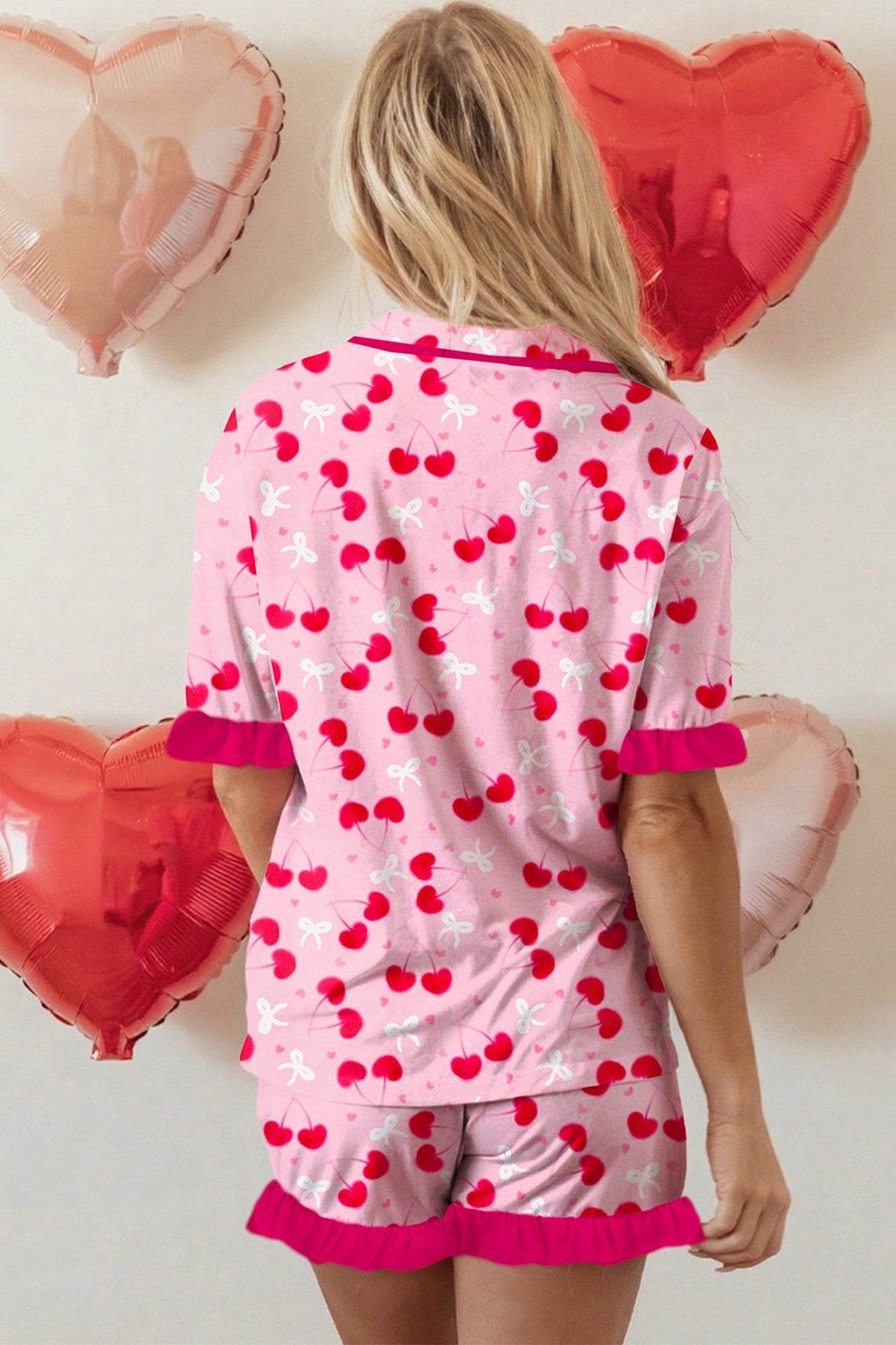 Stephanie Edge Short Pajama Set - Hello Beautiful BoutiqueLoungewearThreaded Pear