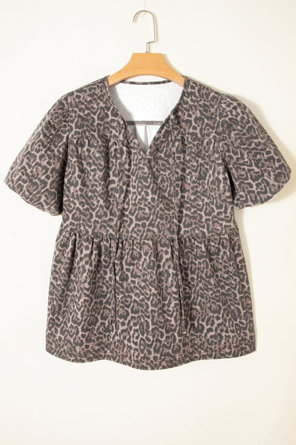 Stephanie Puff Sleeve Babydoll Top - Hello Beautiful BoutiqueTops & TeesThreaded Pear