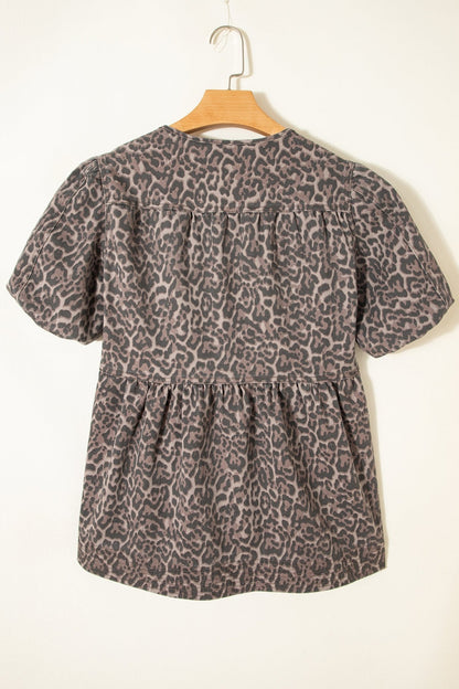 Stephanie Puff Sleeve Babydoll Top - Hello Beautiful BoutiqueTops & TeesThreaded Pear