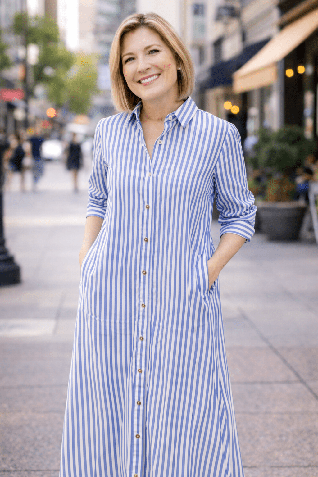 Striped Maxi Dress 29560 - Hello Beautiful BoutiqueDressEntro