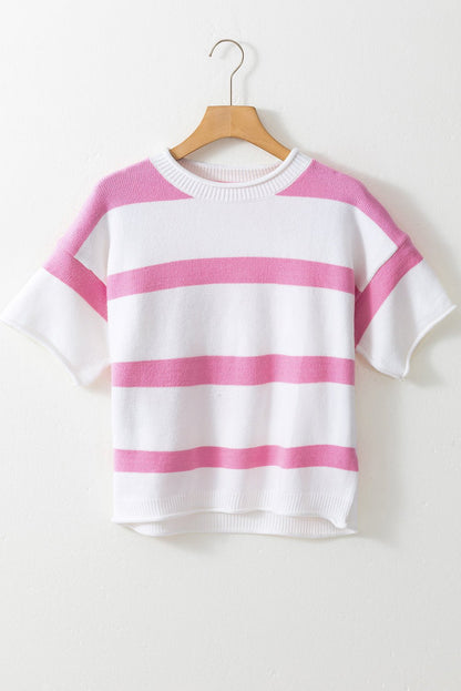 Summer Sleeve Lightweight Knitted Top - Hello Beautiful BoutiqueShort Sleeve SweatersThreaded Pear