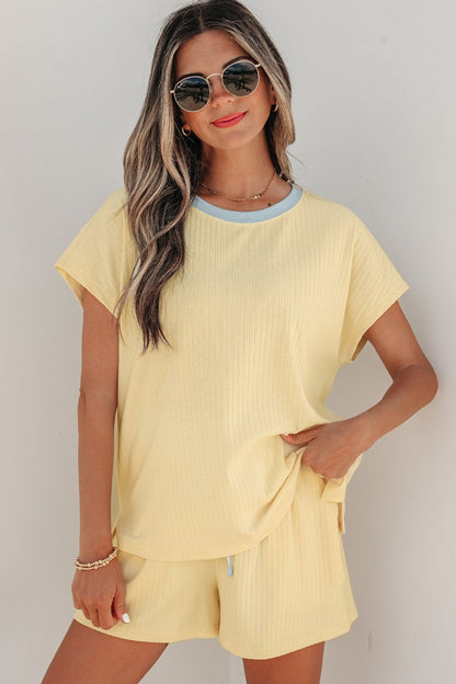 Sunny Trim Casual Short Set - Hello Beautiful BoutiqueShort SetsThreaded Pear