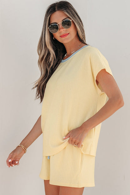 Sunny Trim Casual Short Set - Hello Beautiful BoutiqueShort SetsThreaded Pear