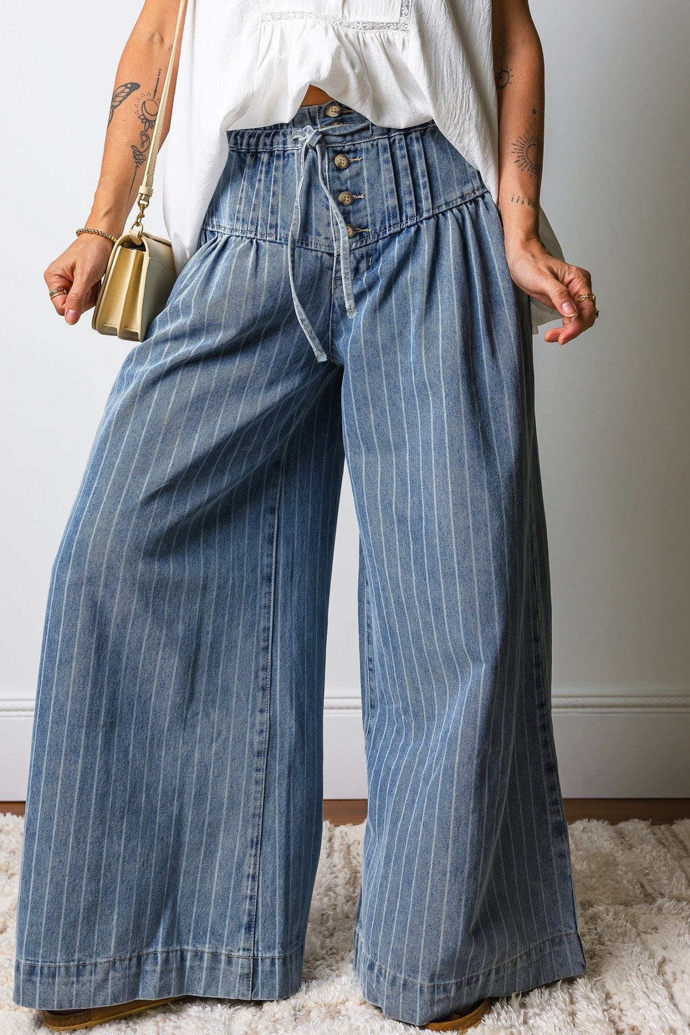 Sutton Casual Wide Leg Jeans - Hello Beautiful BoutiqueJeansThreaded Pear