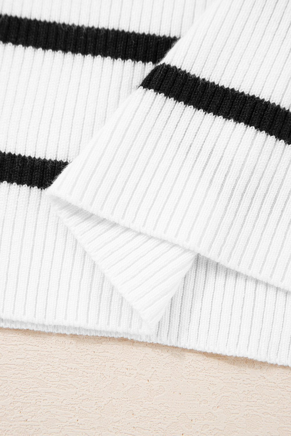 Sutton Striped Ribbed Slim Sweater - Hello Beautiful BoutiqueSweatersThreaded Pear