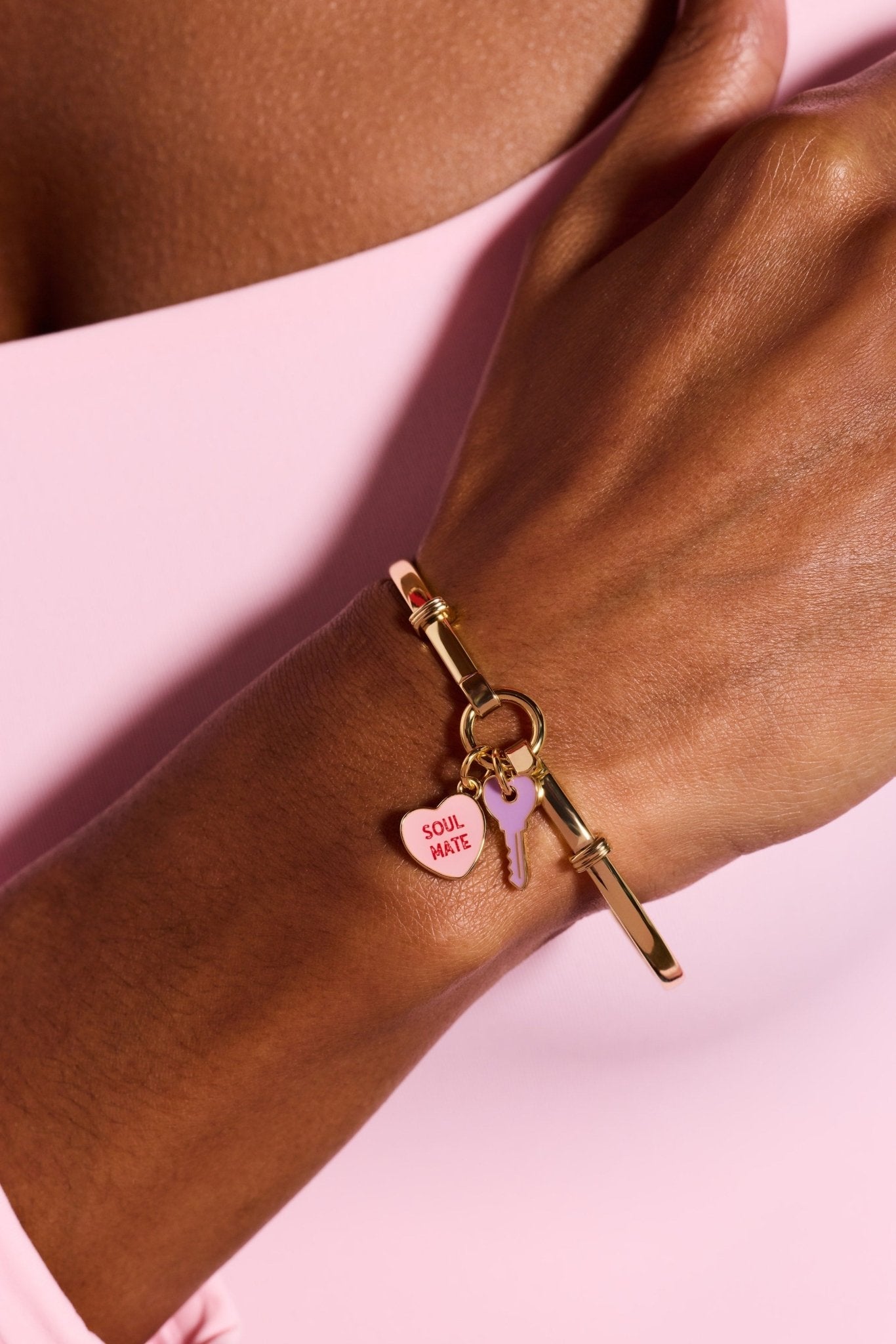 Sweethearts® ‘Soul Mate’ Heart & Key Tension Bangle - Hello Beautiful BoutiqueBraceletsALEX AND ANI