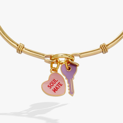 Sweethearts® ‘Soul Mate’ Heart & Key Tension Bangle - Hello Beautiful BoutiqueBraceletsALEX AND ANI