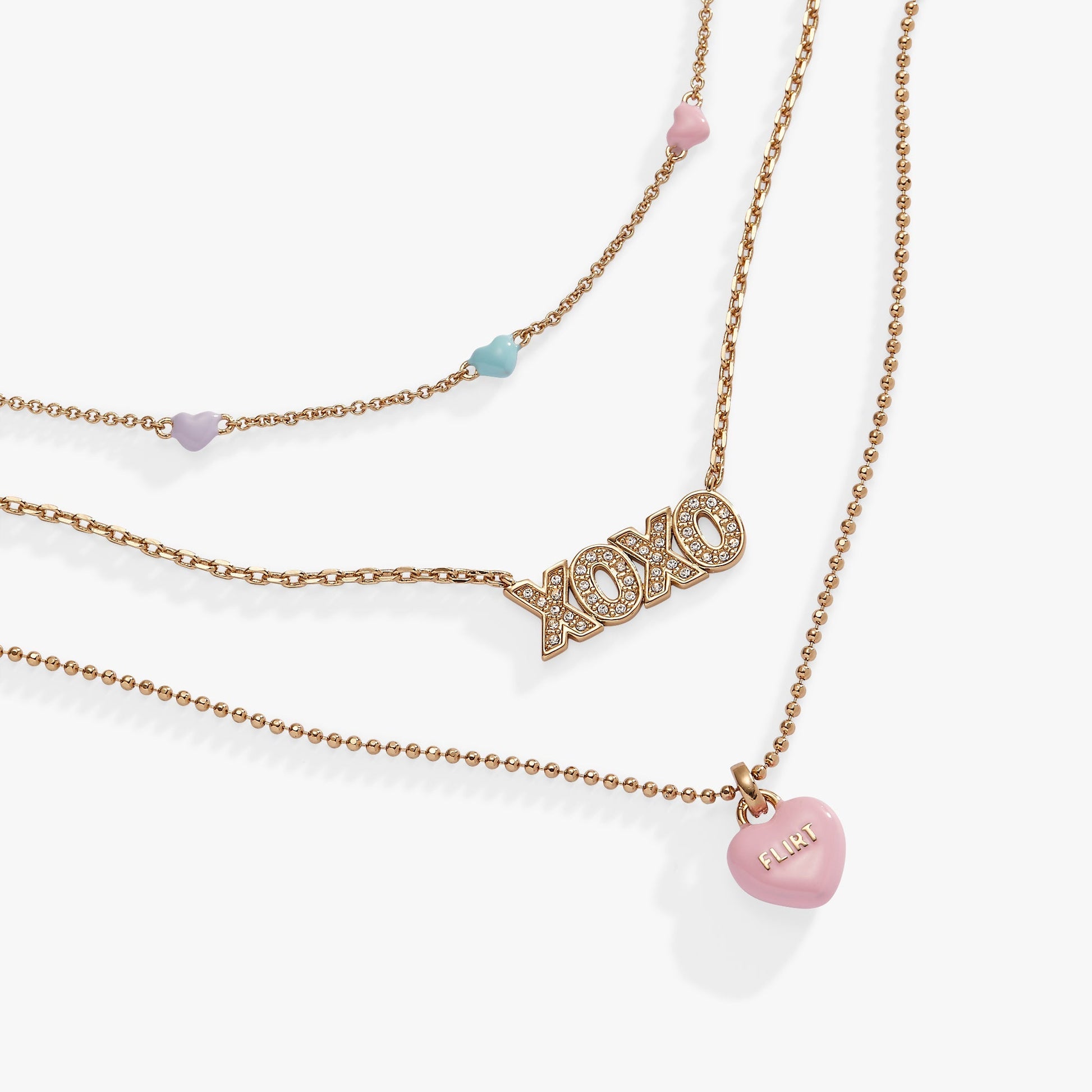 Sweethearts® Triple-Strand Charm Necklace - Hello Beautiful BoutiqueNecklacesALEX AND ANI