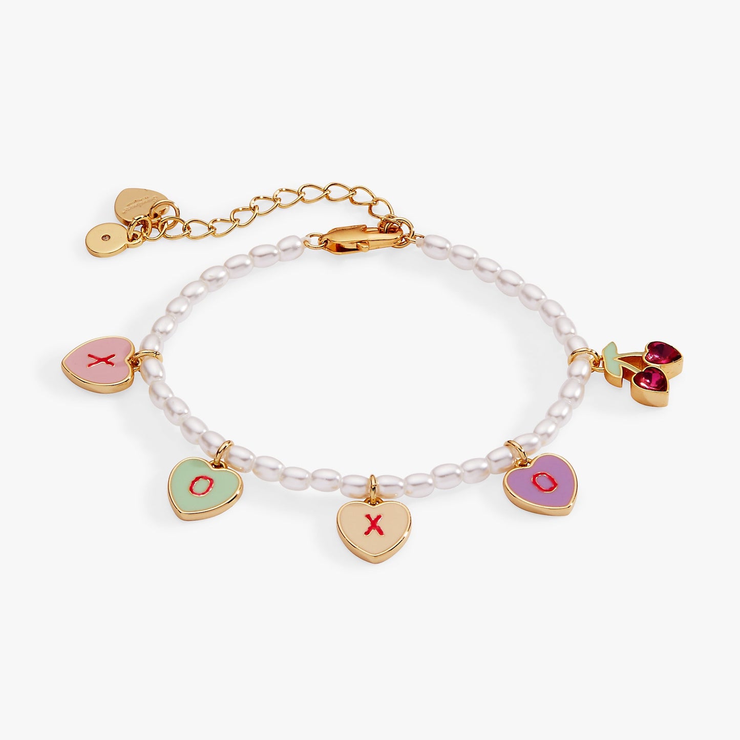 Sweethearts® ‘XOXO’ Heart Charm Beaded Pearl Bracelet - Hello Beautiful BoutiqueBraceletsALEX AND ANI