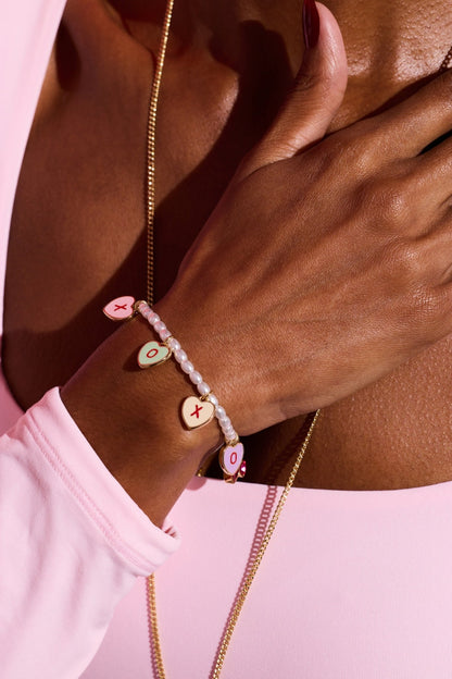 Sweethearts® ‘XOXO’ Heart Charm Beaded Pearl Bracelet - Hello Beautiful BoutiqueBraceletsALEX AND ANI