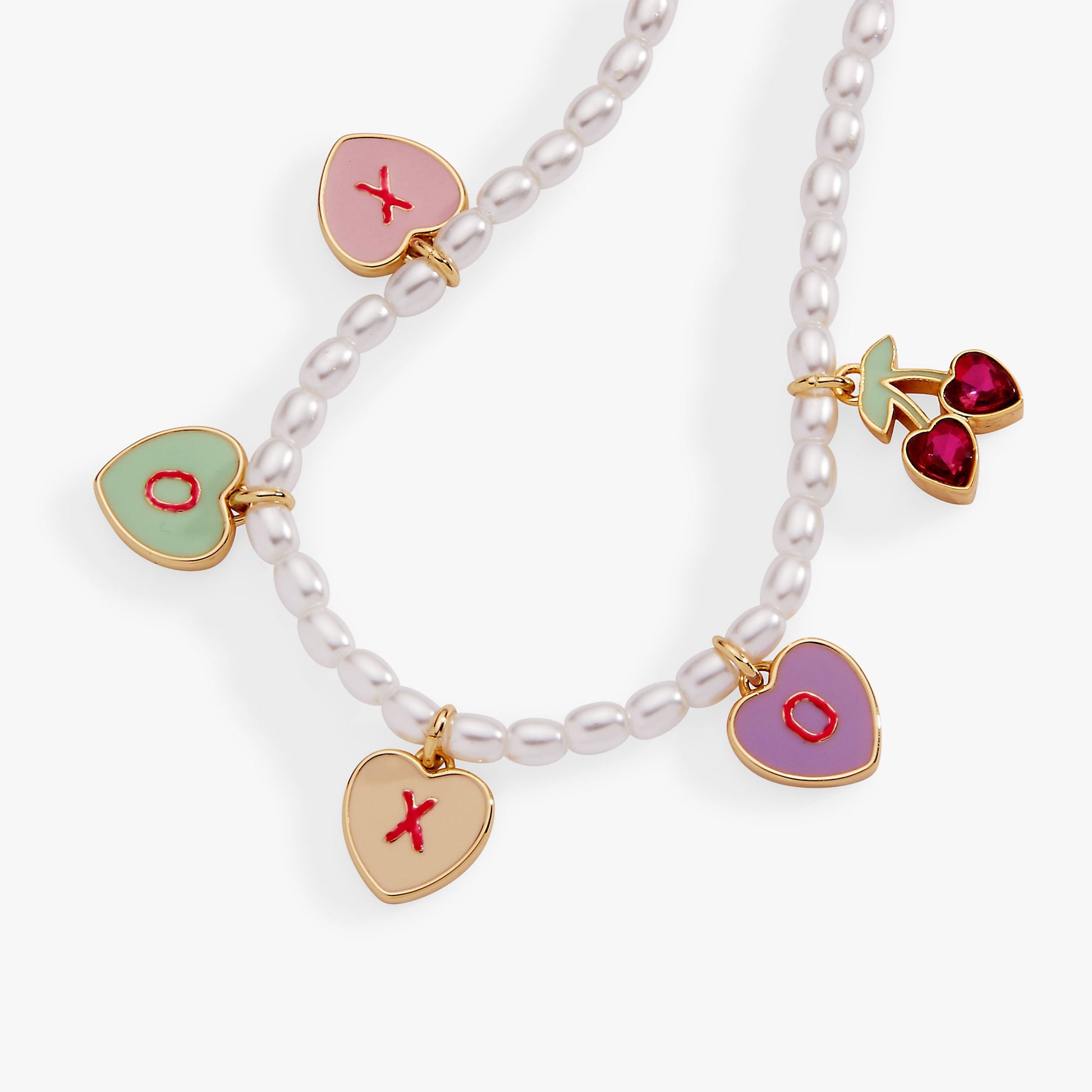 Sweethearts® ‘XOXO’ Heart Charm Beaded Pearl Bracelet - Hello Beautiful BoutiqueBraceletsALEX AND ANI