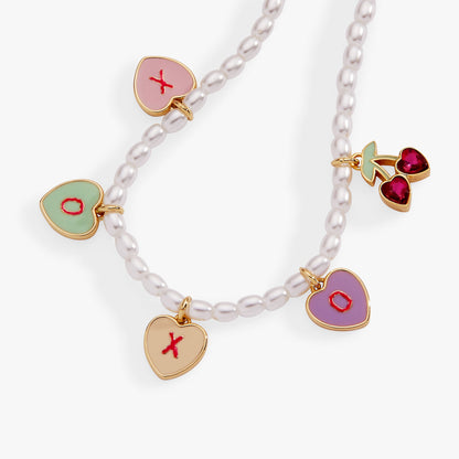Sweethearts® ‘XOXO’ Heart Charm Beaded Pearl Bracelet - Hello Beautiful BoutiqueBraceletsALEX AND ANI