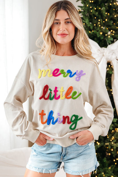 Sylevi Graphic Ribbed Loose Sweatshirt - Hello Beautiful BoutiqueSweatshirts & HoodiesThreaded Pear